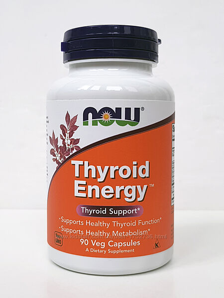 Поддержка щитовидной железы Now Foods Thyroid Energy, 90 капсул