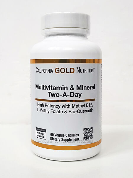 Витамины для ежедневного приема California Gold Nutrition, 60 капсул