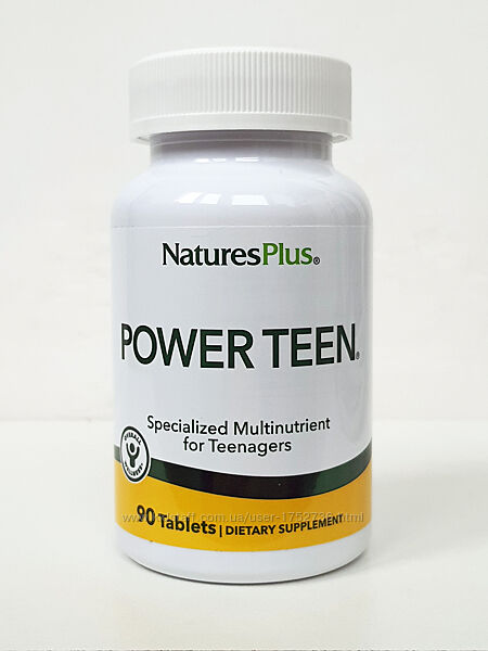 Витамины для подростков NaturesPlus Power Teen, 90 таблеток