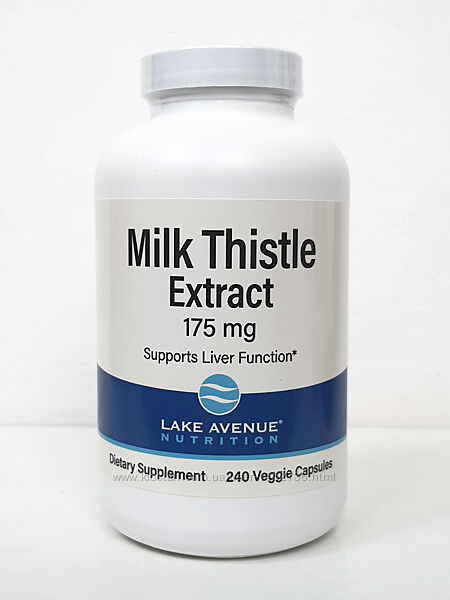 Екстракт розторопші, силимарин Lake Avenue Nutrition, 175 мг, 240 капсул 