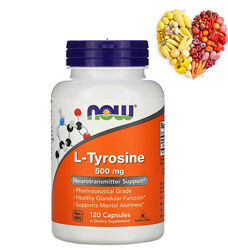 L-тирозин 500 мг от Now Foods, 120 капсул