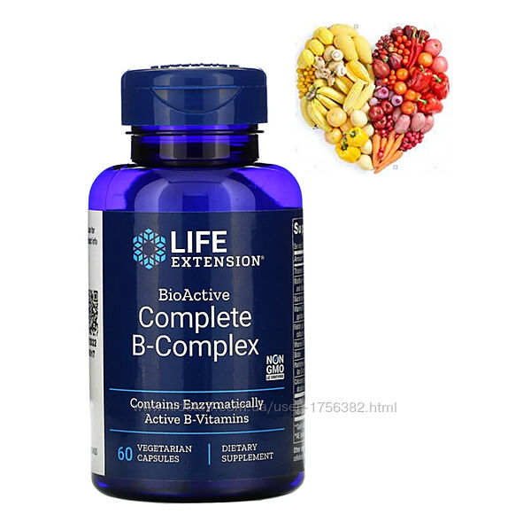 Витамины группы В, комплекс витаминов группы B, Life Extension