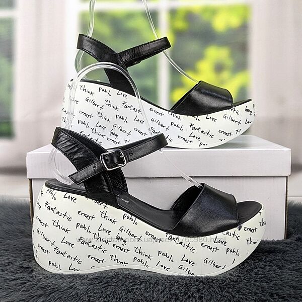 Босоножки женские черные кожаные Anna Lucci 4158