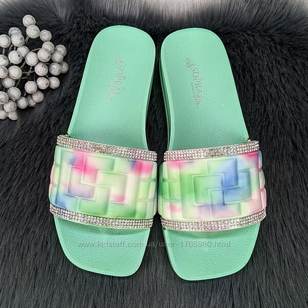 Шльопанцы женские Sopra со стразами 4160