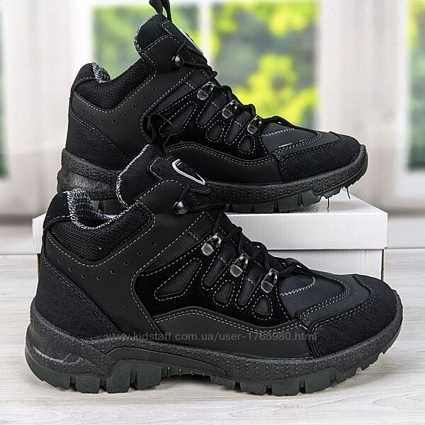 Ботинки мужские зимние черные на шнурках Dago 3621