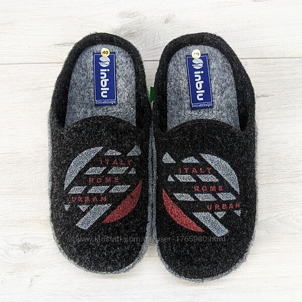 Тапочки мужские фетровые для паркета Inblu черные 3630