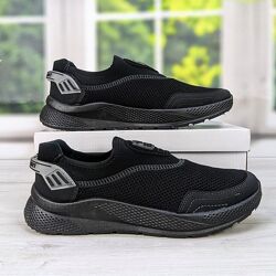 Кроссовки мужские черные летние сетка Dago Style 35422