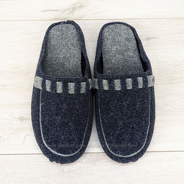 Тапочки мужские Klerotex комнатные фетровые для ламината синие 3769