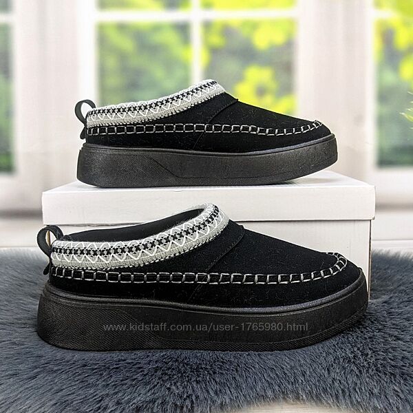 Угги низкие женские зимние на меху черные Dago 4567
