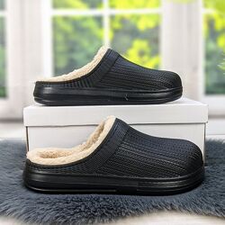 Галоши женские без задника на меху черные Gipanis 4257-2