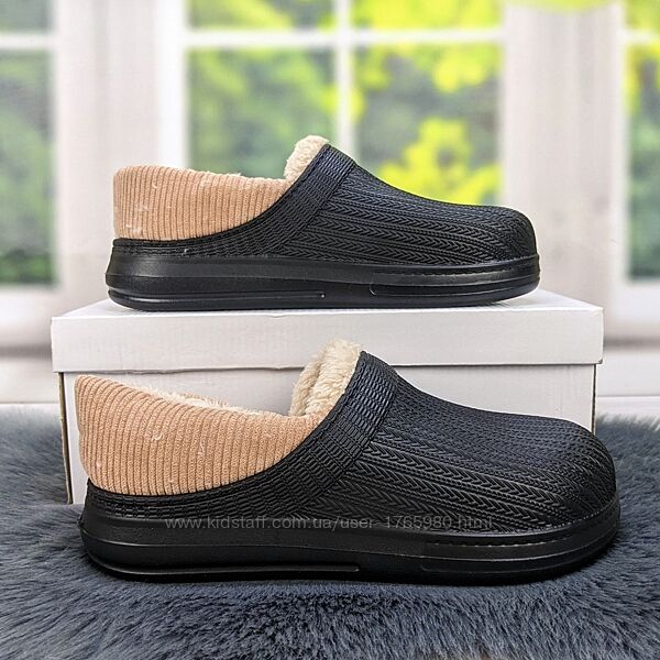 Галоши с мягким задником на меху женские черные Gipanis 4257