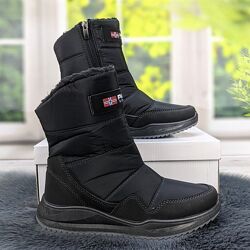 Сапоги дутики женские зимние Paolla короткие черные 4581