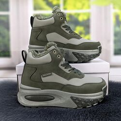 Ботинки женские зимние спортивного типа оливковые Gipanis 4617