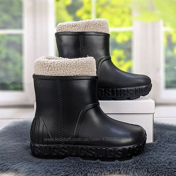 Сапоги женские пена черные с меховой вставкой Gipanis 4618