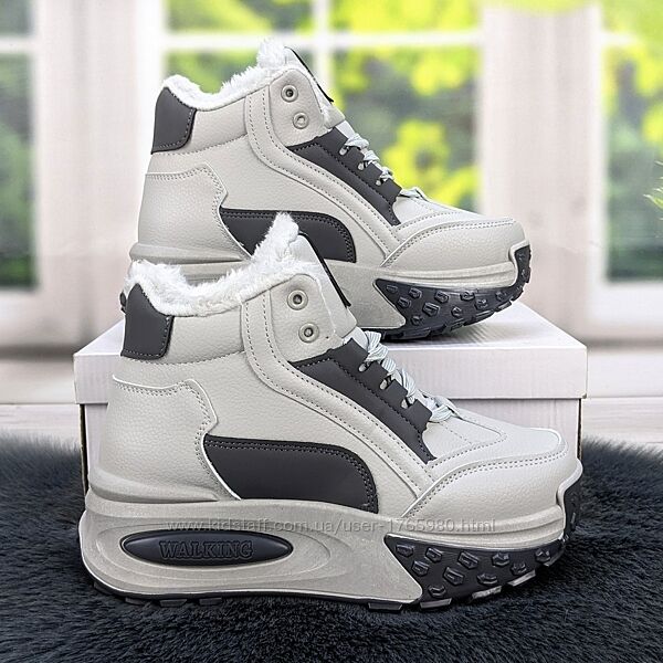 Ботинки женские зимние спортивного типа серые Gipanis 4621