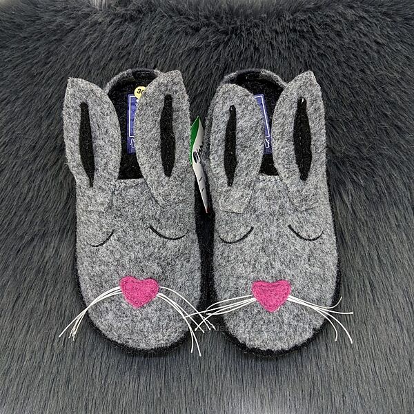 Тапочки детские фетровые для ламината Inblu серые 5519