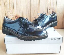 Шикарные лакированные оксфорды туфли полуботинки броги Jenny By Ara