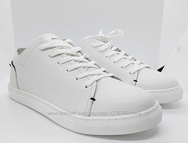 стильные белые полностью кожаные кеды кроссовки Braska оригинал