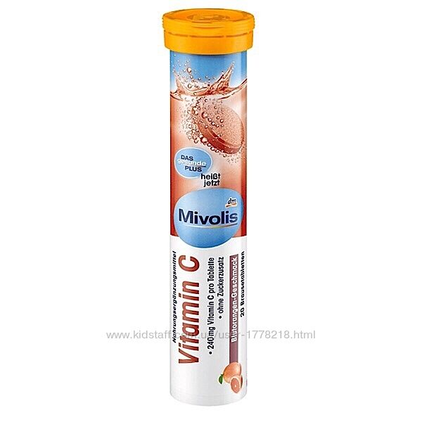 Витамины растворимые Mivolis Миволис Vitamin C DM, Германия, 82г - 20 тб