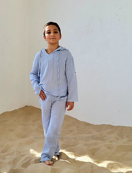 Дитячі муслиноі пляжні костюми для хлопчика 9 кольорів