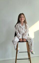 Дитяча фланелева піжама для дівчинки 