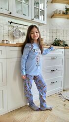 Дитяча бавовняна піжама Primark кофта та штани для дівчинки