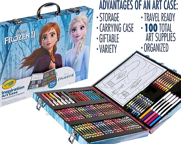 Арт кейс Crayola Frozen 2 Inspiration Art Case для творчості,100 предметів.