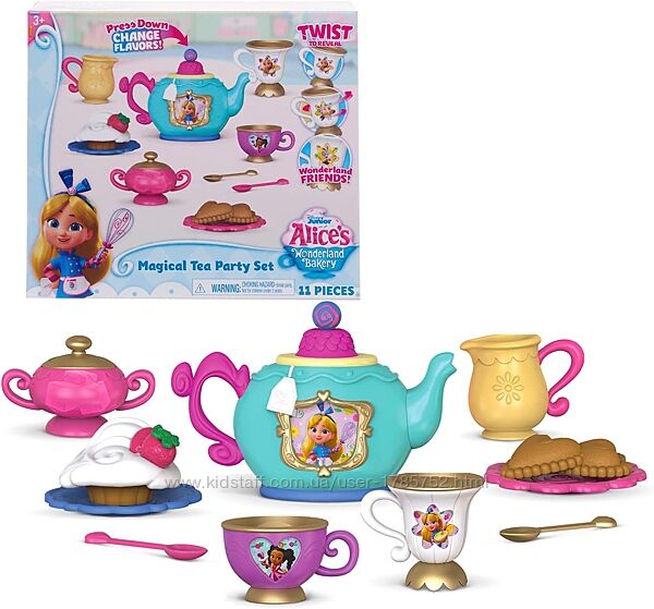 Disney Alices Wonderland Bakery Tea Party, дитячий чайний набір посуду