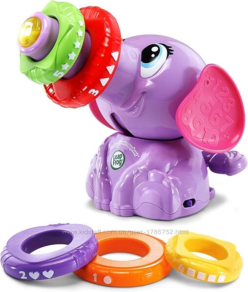 Розвиваюча іграшка зі звуками для сортування фіолетовий Слоник від LeapFrog