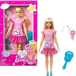 Лялька My First Barbie. Моя перша барбі, блондинка з котеням. Malibu 