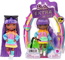 Лялька Barbie Extra Minis Purple Silver Hair негритянка номер 7