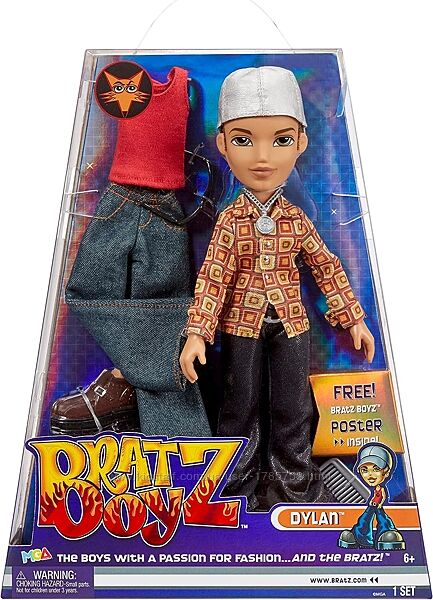 Лялька хлопчик Ділан. Bratz Original Fashion Doll Dylan 