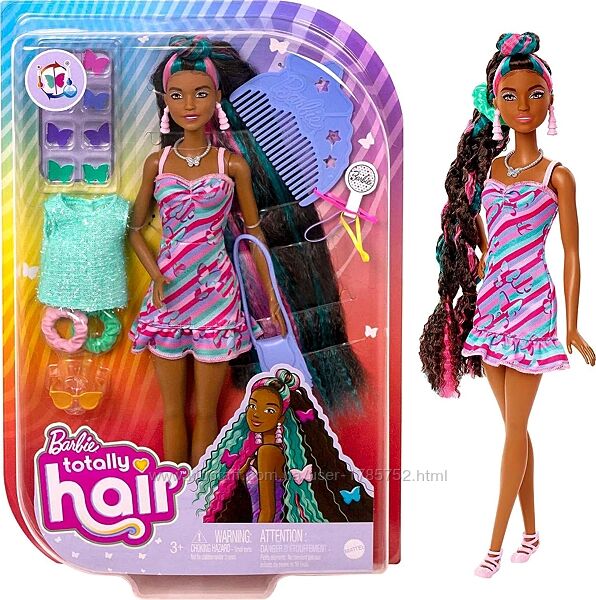 Лялька Barbie Totally Hair, на тему метелика, фантазійне волосся 
