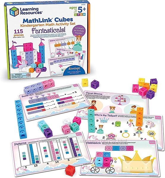 Набір для занять математикою MathLink Cubes,115 елементів Learning Resource