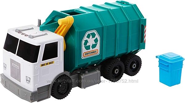 Реалістичний сміттєвоз Matchbox Garbage Truck зі звуками 