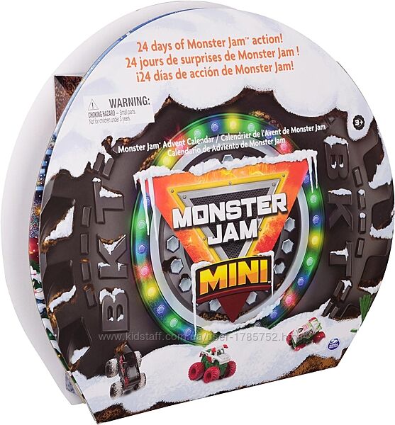 Monster Jam Mini Holiday Advent Calendar, 24 дні міні-вантажівок-монстрів
