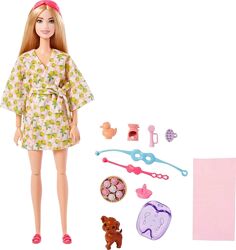 Лялька Barbie спа день з цуциком , догляд за собою. Self-Care Series 