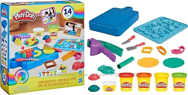 Базовий набір Play-Doh Little Chef, 14 ігрових кухонних аксесуарів