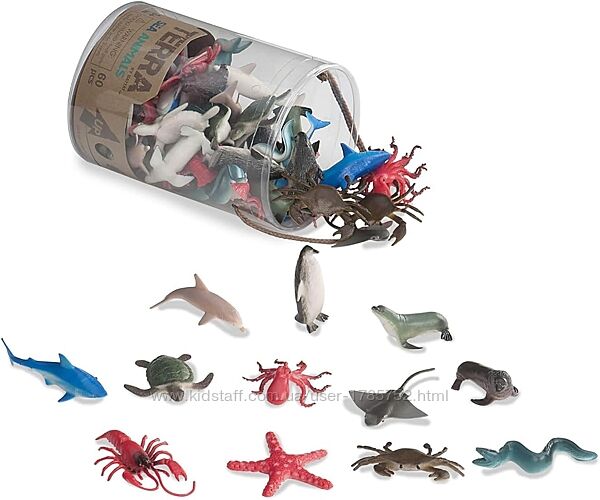 Terra by Battat - Ocean Animal Figurines.60 фігурок морських тварин.