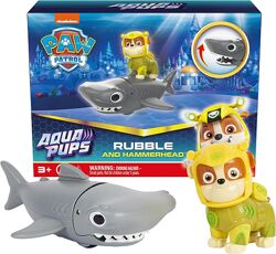 Щенячий патруль, Aqua Pups Rubble і Hammerhead, фігурка Руббі з акулою.