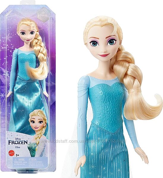 Mattel Disney Princess Dolls, Elsa. Крижане серце Ельза у сукні зі шлейфом 