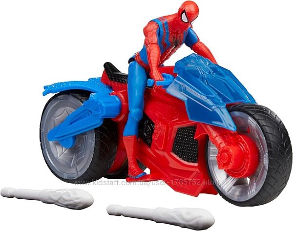 Людина-павук Marvel Web Blast Cycle, з транспортним засобом і снарядами