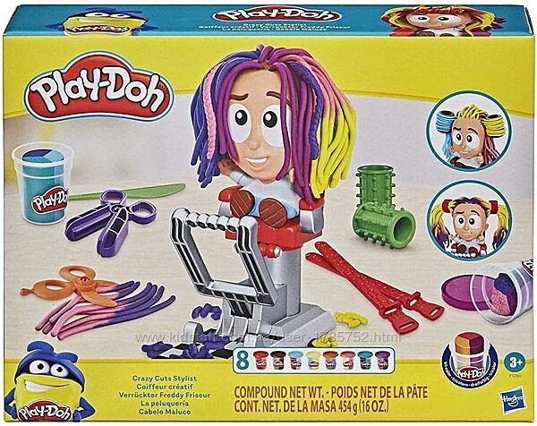 Набір для ліплення Play-Doh Crazy Cuts Stylist Hair. Божевільні зачіски 