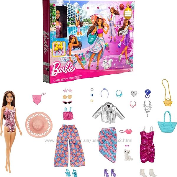 Адвент календар барбі Barbie Doll and Fashion Advent Calendar