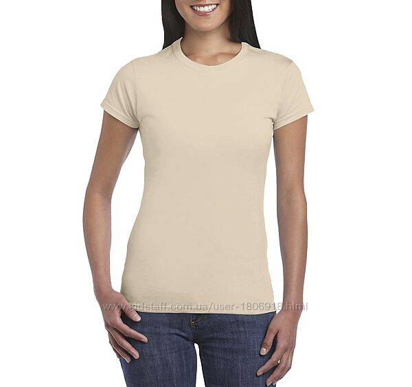 Жіноча бавовняна футболка Gildan SoftStyle 10 кольорів 5 розмірів