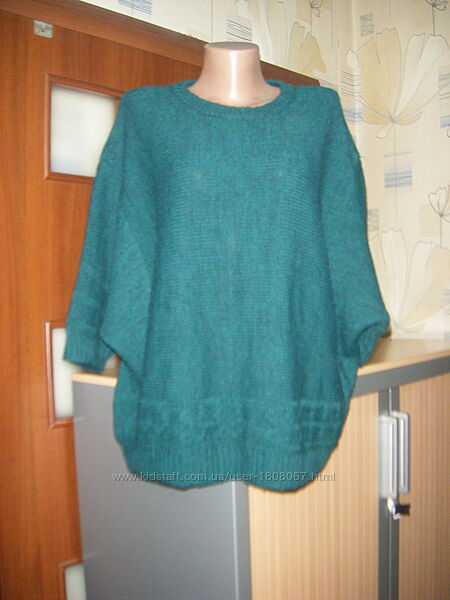 Теплый шерстянной свитер с рукавом 3/4, размер L-XL