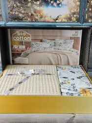Летние комплекты постельного белья с вафельным покрывалом BIOCOTTON