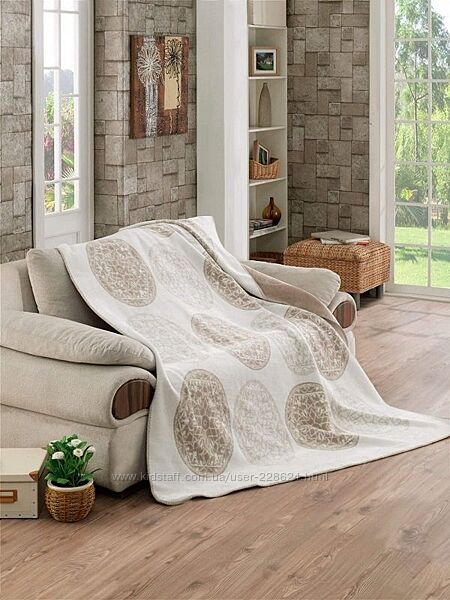 Знижка Бавовняні пледи покривала Туреччина SARAR з бахромою