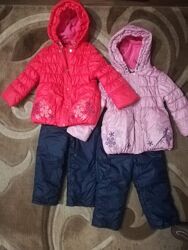 Комбинезон, куртка, штаны осень, зима можно для двойни близнецов