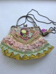 Сумочка Mickи Gwend vintage style свэг frame bag парча
